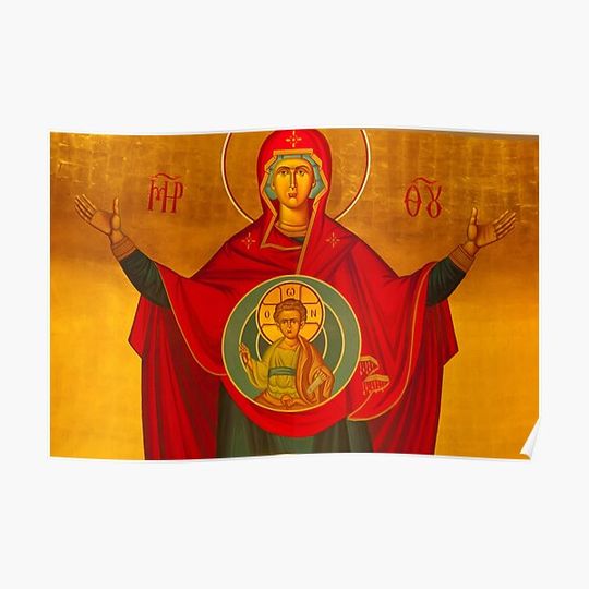 Discover Platytera ('More Spacious than the Heavens') Icon Premium Matte Vertical Poster