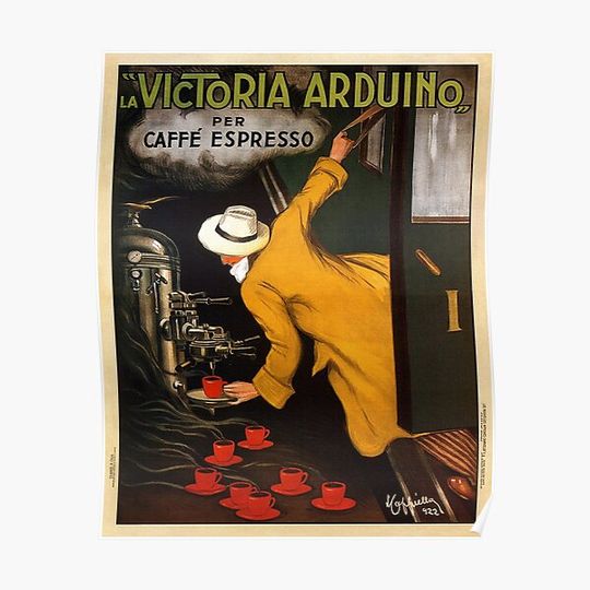 Discover Vintage Poster - Italy - Coffee - Victoria Arduino,La Victoria Arduino - Coffee Maker - Caffé Espresso Premium Matte Vertical Poster