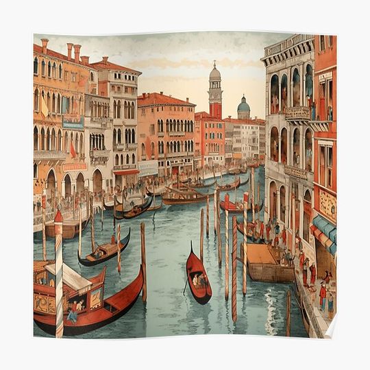 Discover Venice Premium Matte Vertical Poster