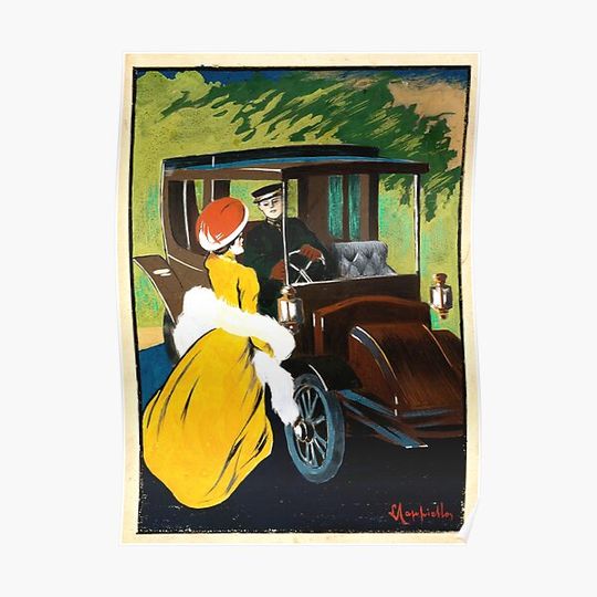 Discover Leonetto Cappiello Poster Project for CHARRON PREMIUM MATTE AUTOMOBILES VERTICAL POSTER
