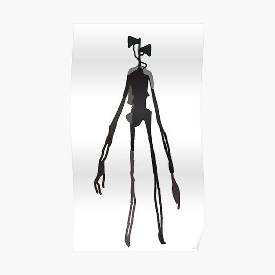 Discover Siren Head figurine Premium Matte Vertical Poster