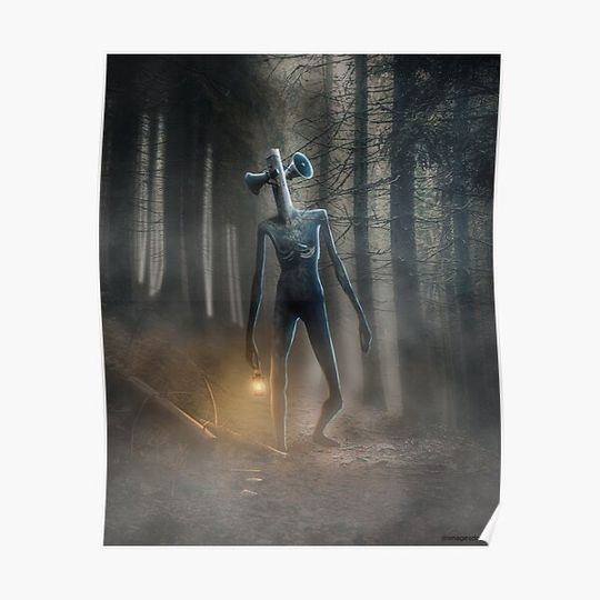 Discover Siren Head Poster, All size available Premium Matte Vertical Poster