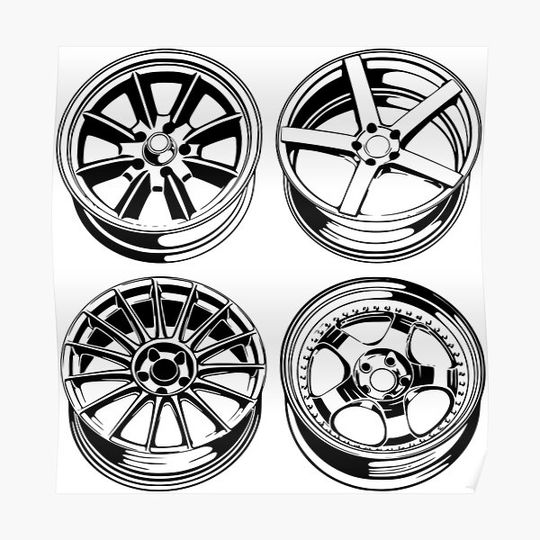 Discover car rims Premium Matte Vertical Poster