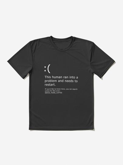 Discover Blue Screen of Death - Coffee error | Active T-Shirt 