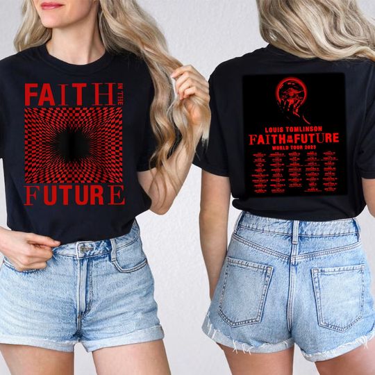 Discover Faith In The Future shirt, World Tour 2023 North America Louis Tomlinson Shirt, Louis Tomlinson World Tour tee