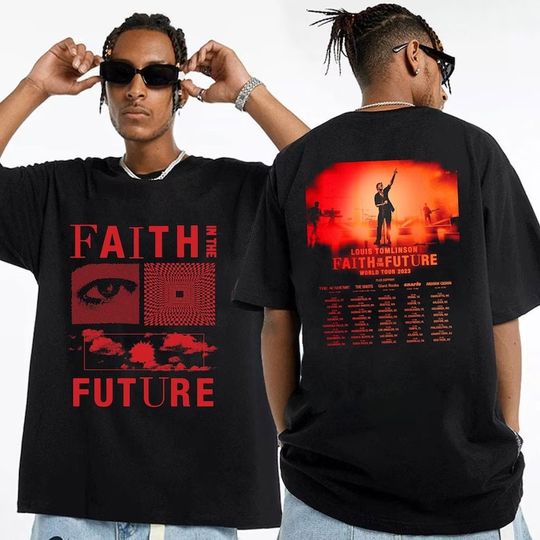 Discover Faith In The Future World Tour 2023 North America Louis Tomlinson Shirt, Louis Tomlinson World Tour Merch Shirt