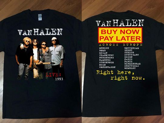 Discover van Right Here Right Now Tour 1993 T-Shirt