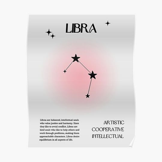 Discover libra aura Premium Matte Vertical Poster