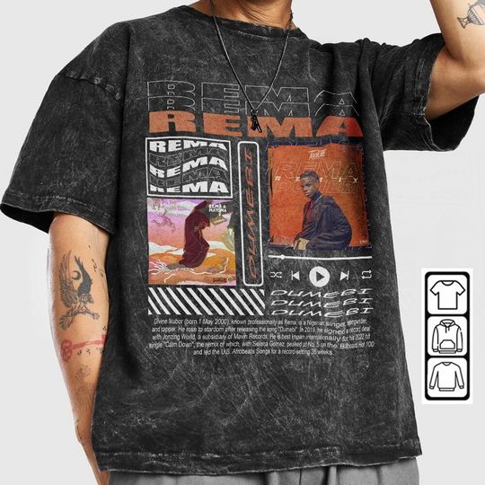 Discover Rema Music Shirt, Dumebi Tee, Rave And Roses Album, North America Tour 2023 Shirt