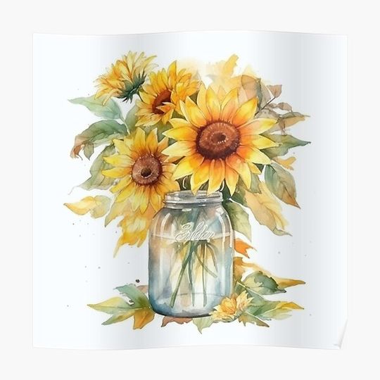 Discover Sunflower - wall art, Premium Matte Vertical Poster