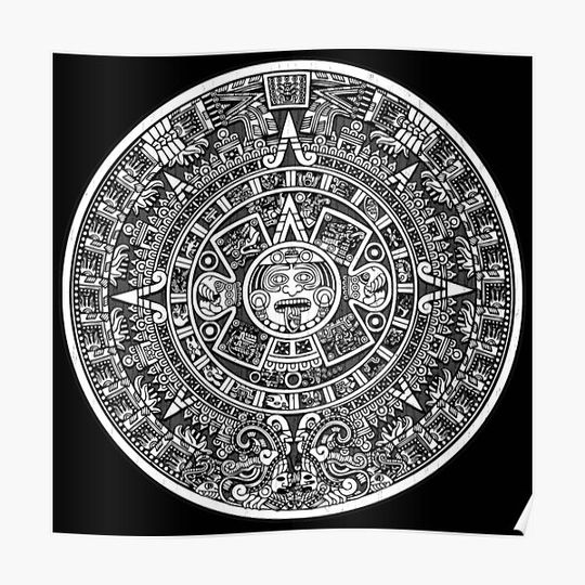 Discover Aztec calendar Premium Matte Vertical Poster