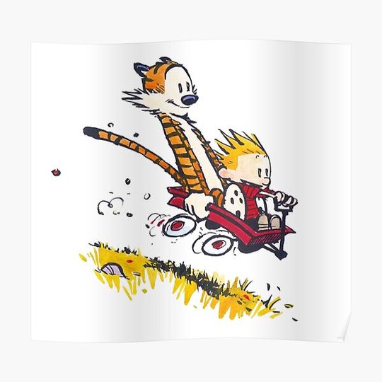 Discover Calvin and The hobbes Premium Matte Vertical Poster