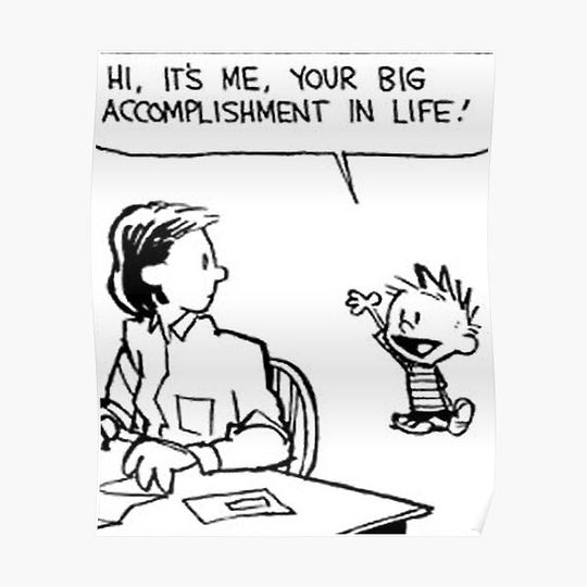 Discover calvin and hobbes, funny, comic, calvin, hobbes, child hood, kid Premium Matte Vertical Poster