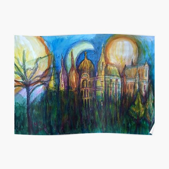 Discover The City Of Two Suns And One Moon Premium Matte Vertical Poster