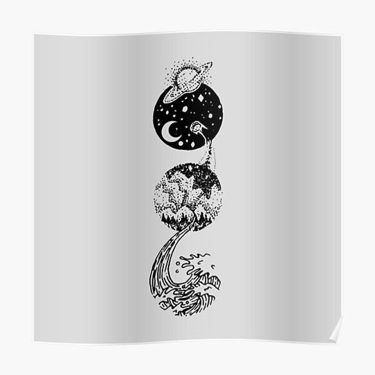 Discover Star Dust to Sea Foam Premium Matte Vertical Poster