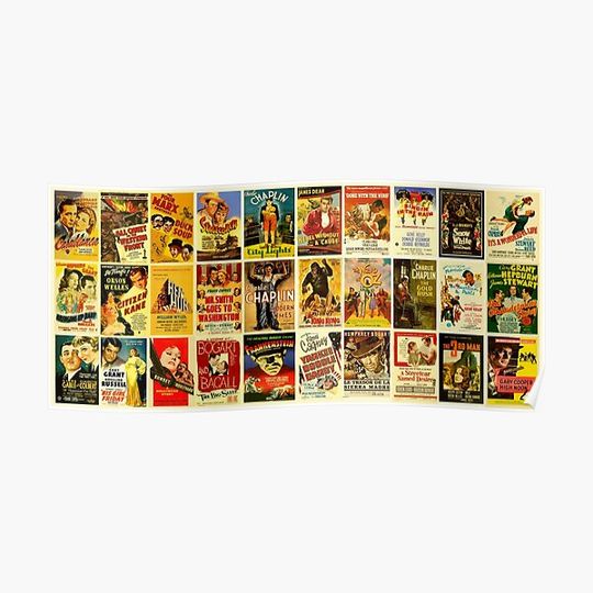 Discover Vintage Hollywood Classic Movie Posters Premium Matte Vertical Poster