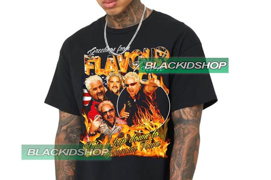 Discover Guy Fieri Flavortown 90's Bootleg T-Shirt