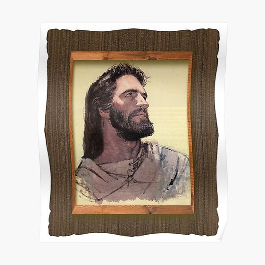 Discover RICHARD HOOK'S JESUS FRAMED Premium Matte Vertical Poster
