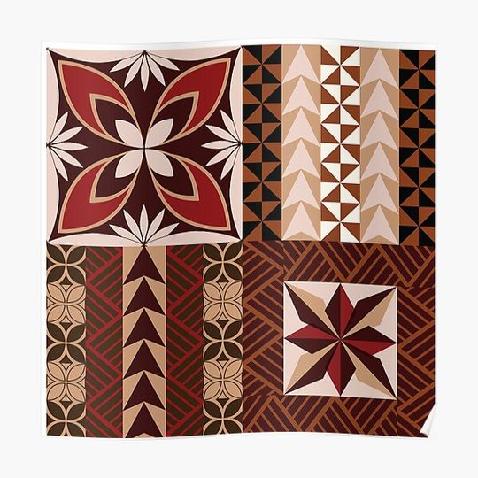 Discover Tau Pattern - Samoan Siapo Premium Matte Vertical Poster