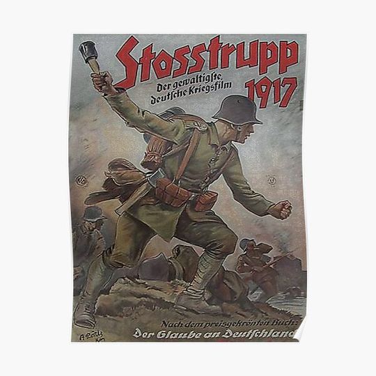 Discover Stosstrupp 1917..vintage WWI German movie poster Premium Matte Vertical Poster