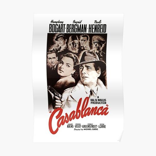 Discover Casablanca Movie Poster Premium Matte Vertical Poster