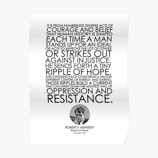 Discover Robert F. Kennedy Ripple of Hope Speech Premium Poster