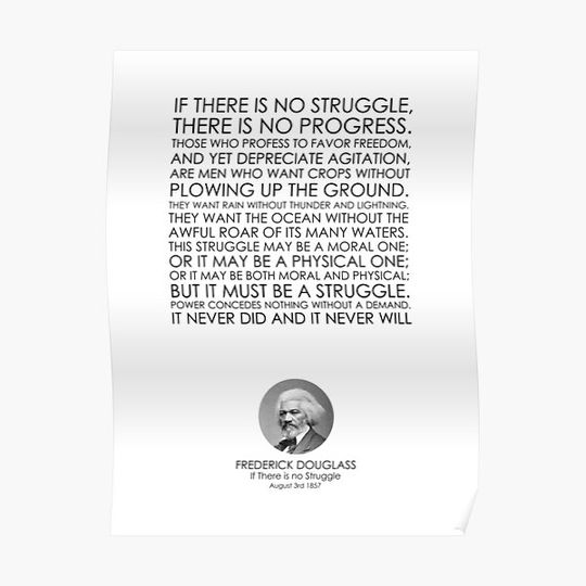 Discover Frederick Douglass, If There is No Struggle Speech, Matte Vertical Poster