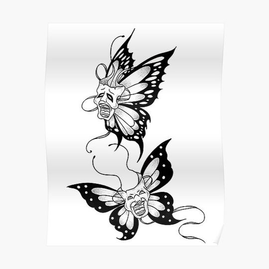 Discover Smile now cry later tattoo Premium Matte Vertical Poster