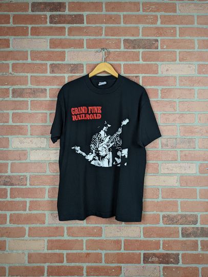 Discover Vintage 90s Double Sided Grand Funk Railroad Band Tee Shirt