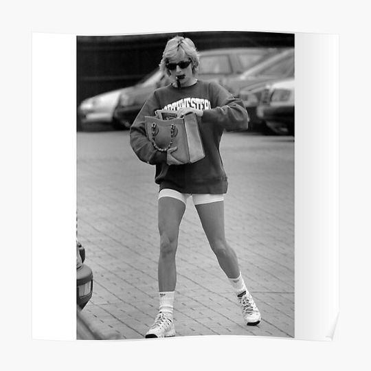Discover Princess Diana Street Style Premium Matte Vertical Poster