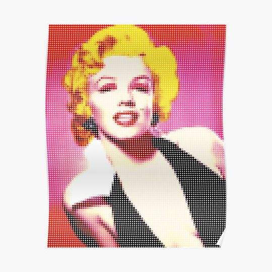 Discover Colorfull marilyn monroe Premium Matte Vertical Poster