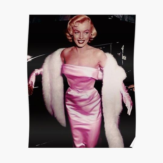 Discover Marilyn Monroe in pink Poster Premium Matte Vertical Poster