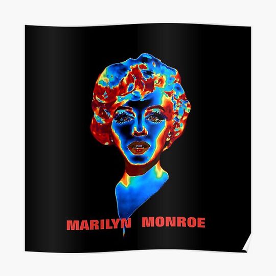 Discover Marilyn Monroe in Red and Blue Premium Matte Vertical Poster