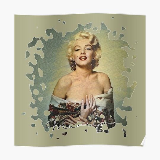 Discover Marilyn Monroe painted Premium Matte Vertical Poster