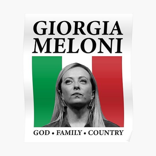 Discover Giorgia Meloni Based Italian Prime Minister Premium Matte Vertical Poster