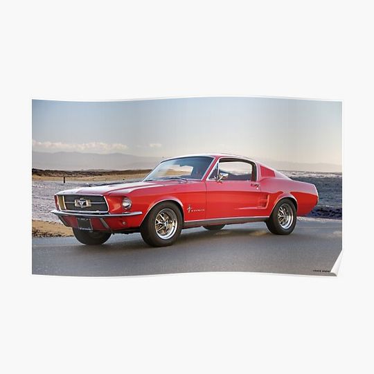Discover 1967 Mustang Fastback II Premium Matte Vertical Poster