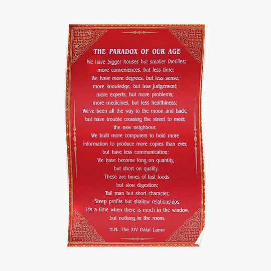 Discover Paradox of our age Premium Matte Vertical Poster