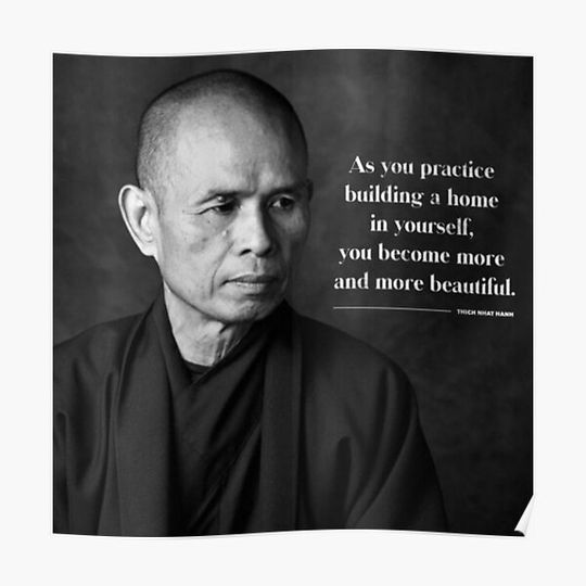Discover Thich Nhat Hanh Quote on Awareness Premium Matte Vertical Poster