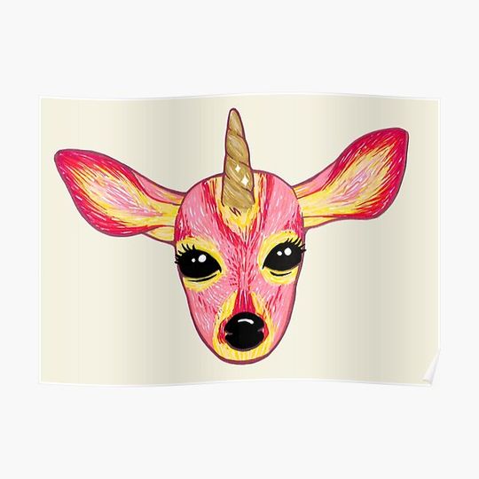 Discover Deer Unicorn Premium Matte Vertical Poster