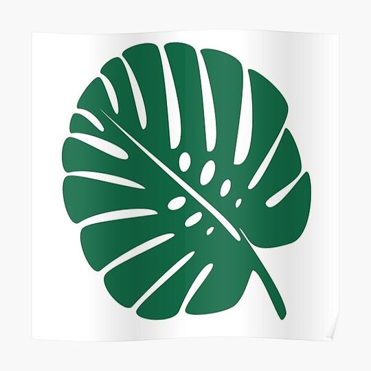 Discover monstera deliciosa leaf Premium Matte Vertical Poster