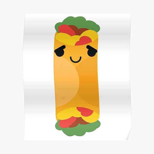 Discover Burrito Emoji Pretty Please Premium Matte Vertical Poster