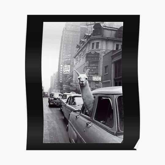 Discover New York Llama Premium Matte Vertical Poster