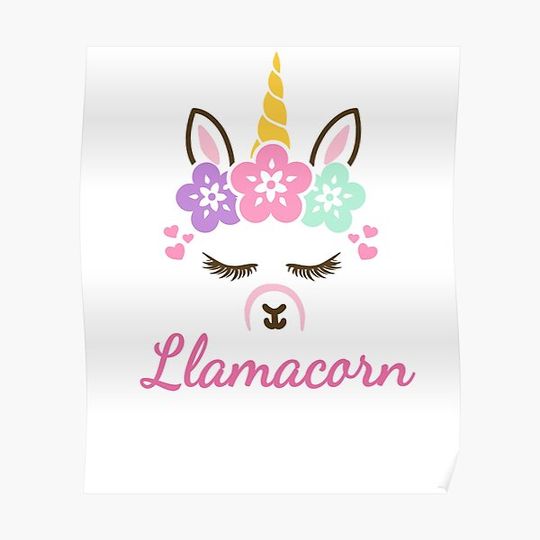 Discover Llamacorn Shirt - Llama Premium Matte Vertical Poster