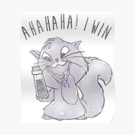 Discover Emperor's New Groove Yzma Cat Ahaha I Win Premium Matte Vertical Poster