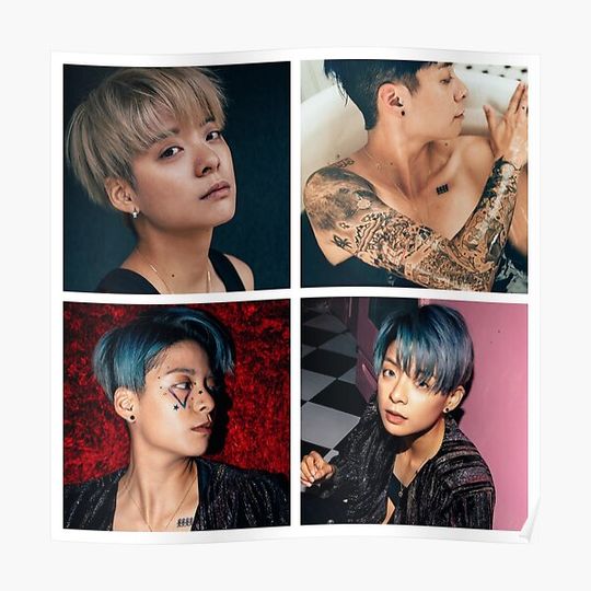 Discover Amber Liu Colorful Photo Collage Premium Matte Vertical Poster