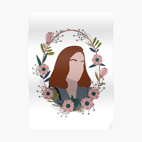 Discover Dana Scully in Florals Premium Matte Vertical Poster
