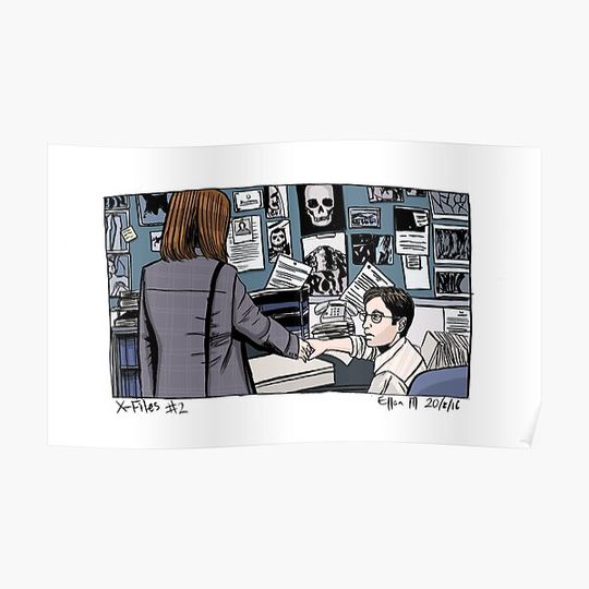 Discover X-Files - Scully and Mulder Premium Matte Vertical Poster
