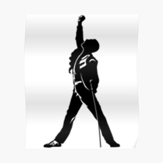 Discover Freddie Mercury Silhouette Wembley 1986 Premium Matte Vertical Poster