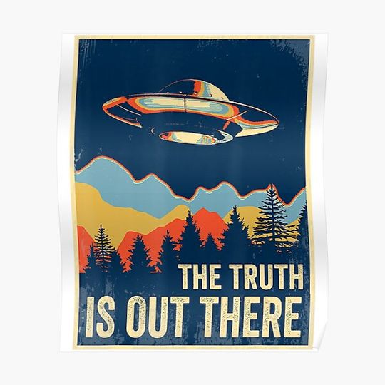 Discover The Truth Is Out There - Alien UFO Premium Matte Vertical Poster
