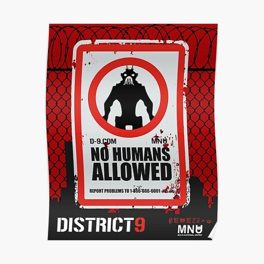 Discover No Humans Allowed Premium Matte Vertical Poster